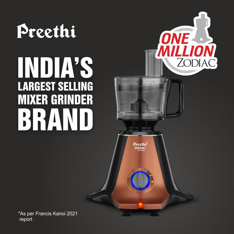 Preethi Zodiac Stardust MG 265 including Masterchef Jar, Super